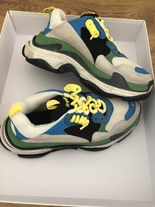 balenciaga yellow green triple s