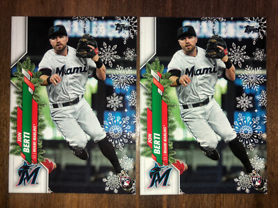 JON BERTI 2020 Topps HOLIDAY METALLIC SNOWFLAKE RC & Holiday Base RC #HW12