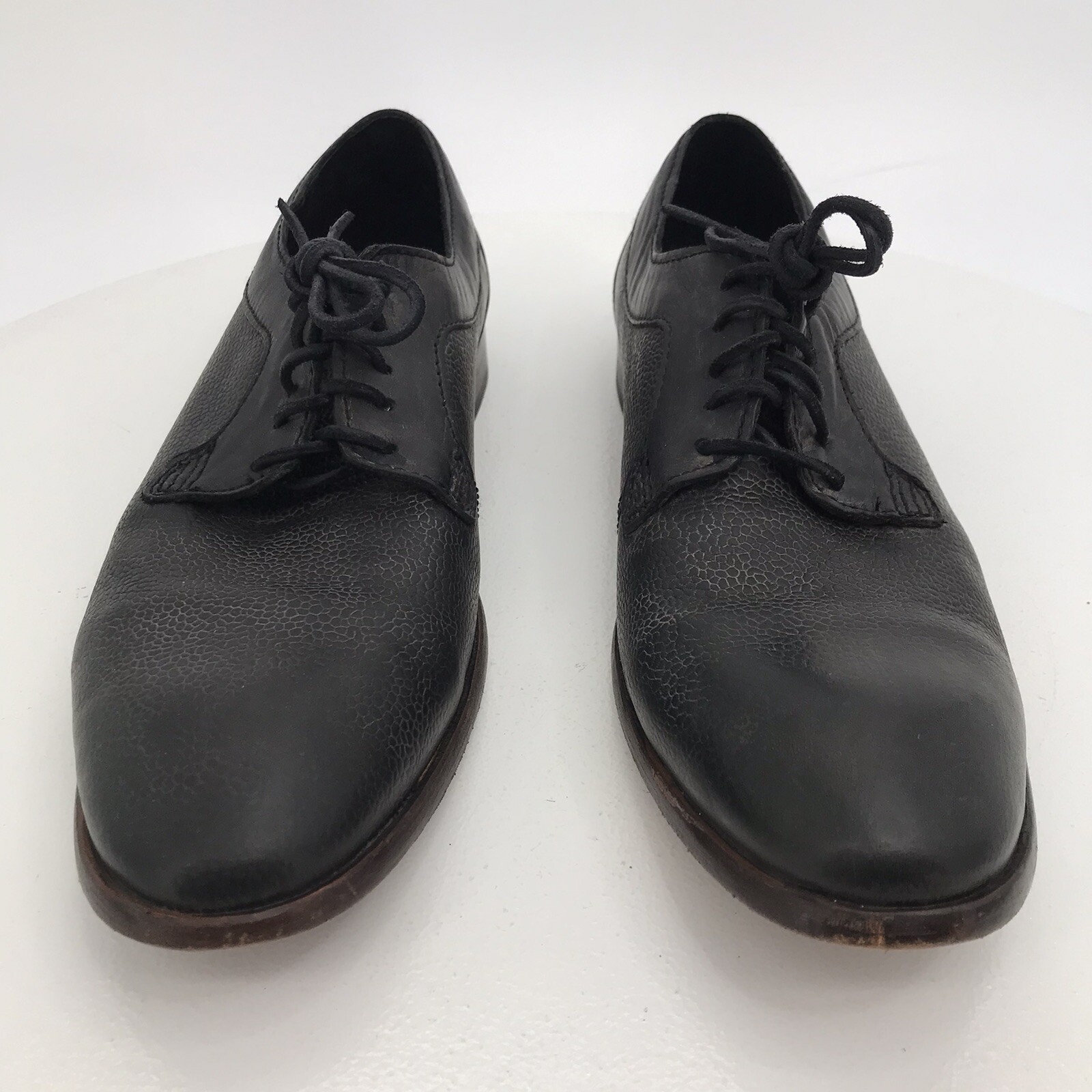 H By Hudson Black Leather Oxford Lace Up Dress Shoes Mens Size 43 EUR US 10