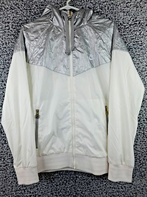 Nike Windrunner Colorblocked Jacket Hoodie Mens L Full Zip Swoosh Gray