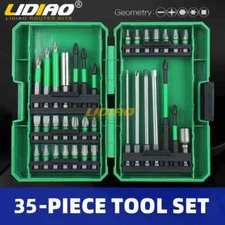 35PCS Screwdriver Drill Bit Set Magnetic Bit Hexagon Socket Set with StorageCase