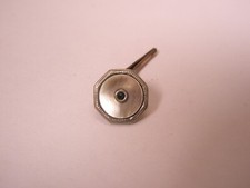 SINGLE 1 7/16" Gray Octagon MOP Gold Plated Vintage Formal Tux Shirt Stud c125