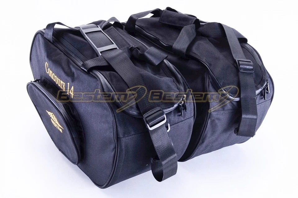 Kawasaki Concours 14 GTR1400 Alforja Estuche Lateral Forro Bolsas Regular Negro Foto 2 de 4