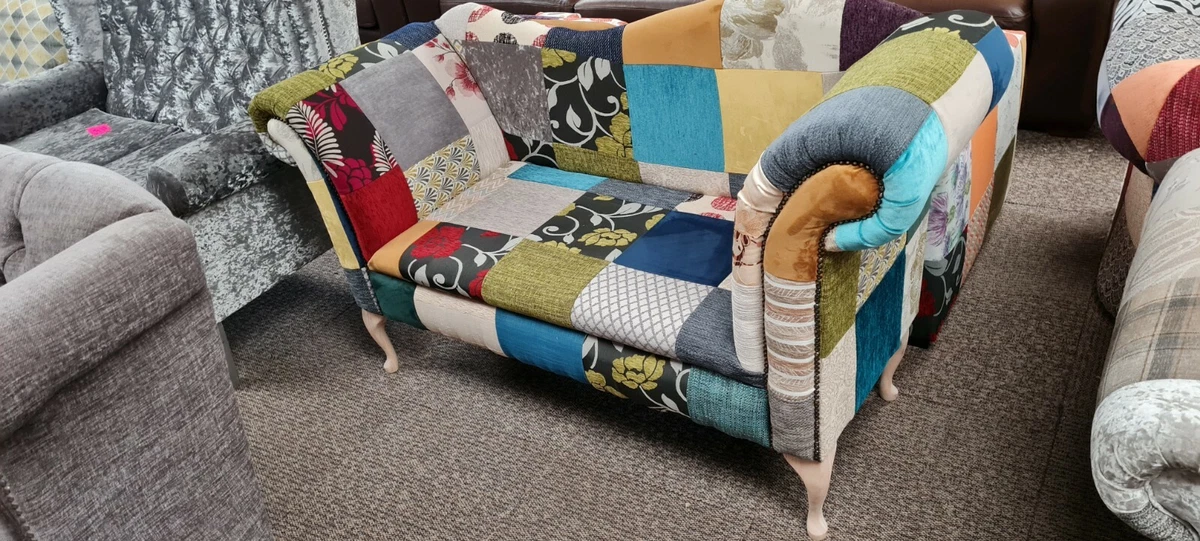 Patchwork sofa grey deals