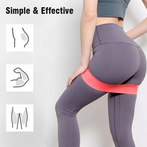 Resistance Bands Loop Set of 5 Exercise Workout Therapy Fitness Yoga Booty Band - Picture 11 of 21