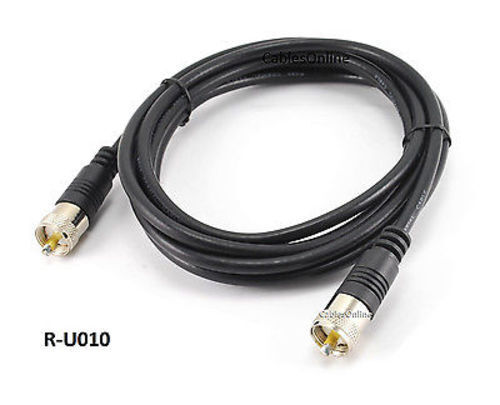 Cable de antena coaxial UHF (PL259) macho a macho de 10 pies - CablesOnline R-U010 - Imagen 1 de 1