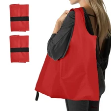 2 Pack Foldable Shopping Bag, Waterproof Reusable Grocery Bag Holder,Tote Bag...