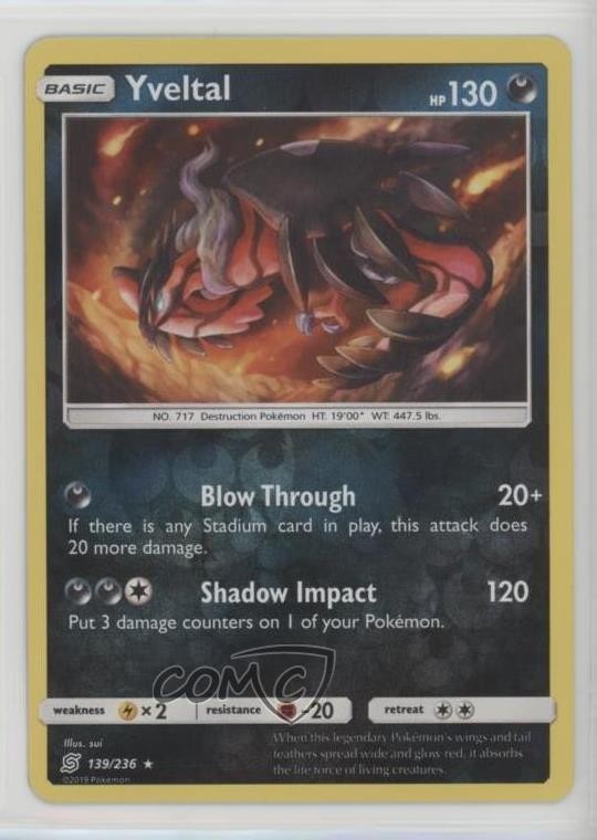 Yveltal Holo Pokemon Sun & Moon Unified Minds #139