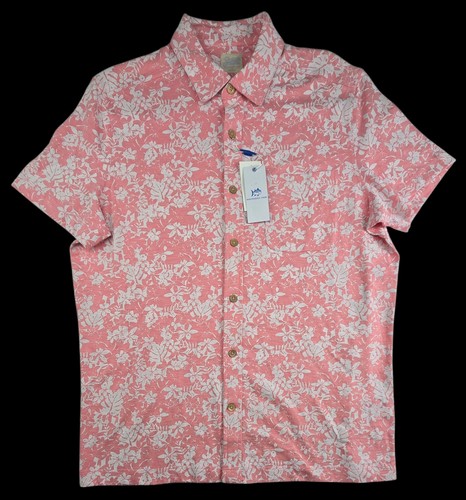 Southern Tide Men's Sport Shirt Size Medium M 100% Cotton SS Geranium Pink - Picture 2 of 7