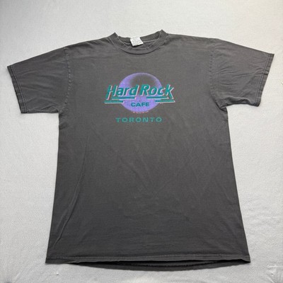 Hard Rock Cafe T Shirt Mens XL Black Toronto Vintage Tultex Cotton Graphic Tee