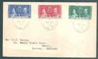 FALKLAND ISLANDS 1937 George VI Coronation First Day Cover to England