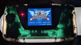 Transparent Smoke Black Sega Game Gear Console With IPS LCD Screen Upgrade