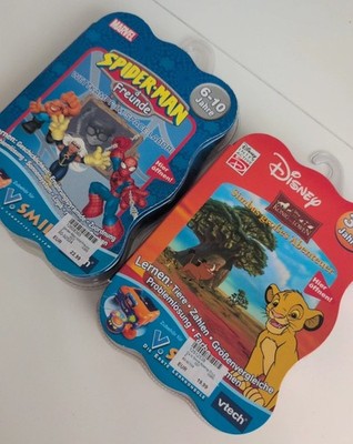 Vtech V.Smile Disney Kinder Spiel Simbas Großes Abenteuer und Spiderman 