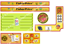 Replacement Lithos / Stickers for Fisher-Price Little People Car Camper 992