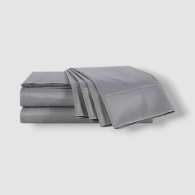 Wellbeing By Sunham Silver 300-Thread Count Silvadur 6-Pc Sheet Set - Size Queen