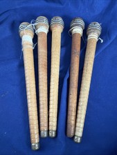 Antique Wooden Bobbin Spools - Industrial Textile Mill Decor LOT 5