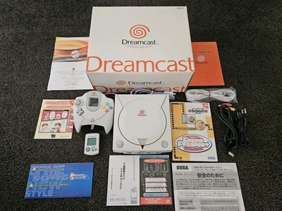 Sega Dreamcast Konsole NTSC-J VA1 Japan Boxed CIB Top+ Weiß Keine Vergilbung