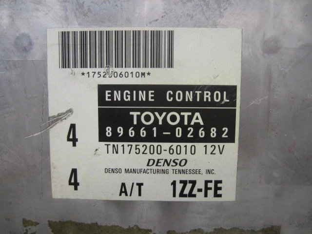 ECU ECM COMPUTER Toyota Corolla 2000 00 Auto Fed 3spd 8966102682 828703 - Изображение 2 из 4