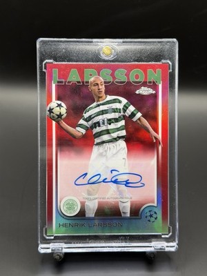 Topps Chrome UCC Henrik Larsson Auto /5 - Celtic Fc Sweden