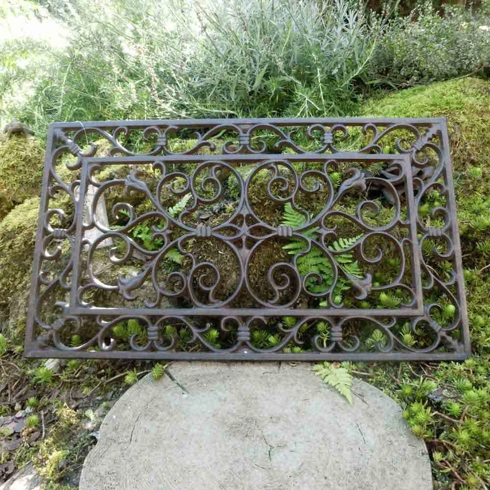 Fußmatte Fußrost Fußabtreter Gusseisen Landhaus Schuhrost Rost Türmatte LH42 - Bild 3 von 4