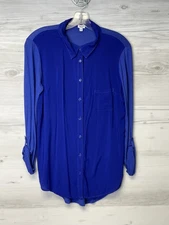 Splendid Shirt Womens Medium Button Up Long Sleeve Modal Rayon Pocket Blouse
