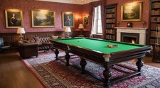  Full Size 'Jacobean' Antique Snooker Table by Ashcrofts in English Oak 