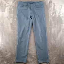 Lululemon Pants Mens 32 Blue ABC Slim Fit Tech Canvas Commuter Chino Golf Casual
