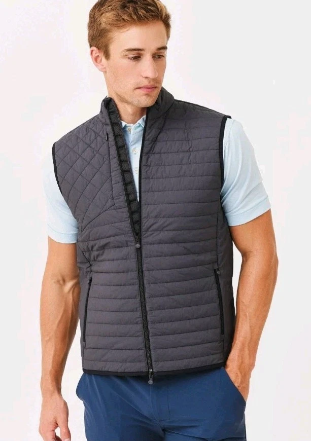 EUC GREYSON Classic Gray Yukon Ultralight Hybrid Vest Golf Pocket Medium (Logo) - Image 2 of 4