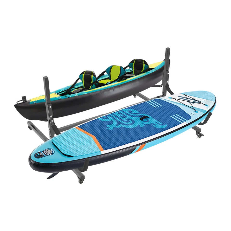 Kayak Storage Rack 2 Capacity Freestanding Kayak Stands Outdoor Storage 275lbs - Image 3 of 4
