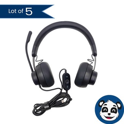 Lot of 5 LOGITECH LOGI ZONE WIRED USB-C Headsets    B 
