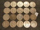 20 pc Franklin Half Dollar 90% Silver $10 face Ships FREE! lot 6