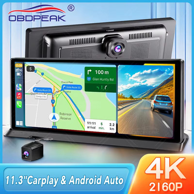 11.3 Inch K2 Pro Dash Cam 4K Carplay&Android Auto GPS Navigation Car DVR Audio D