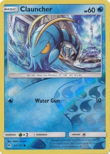 Pokemon - Clauncher - 25/131 - Common - Reverse Holo - Forbidden Light - NM/M