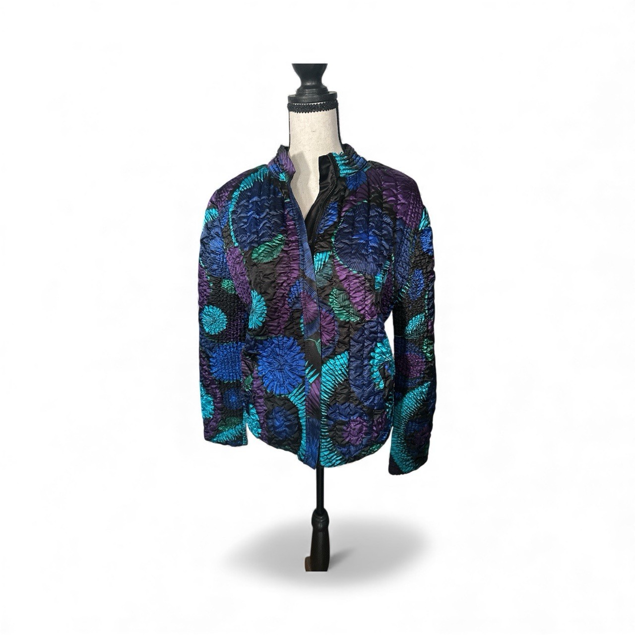 Ruby Road Zip Up Light Jacket Abstract Pattern - image 1