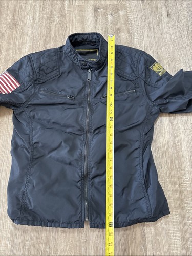 Ralph Lauren Denim & Supply Black USA Flag Bomber Jacket Nylon Rare Size M - Bild 8 von 8