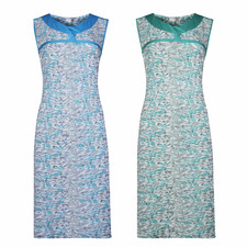 2 St.Damen Baumwoll Nachthemd ohne Ärmel Nachtwäsche Gr. L