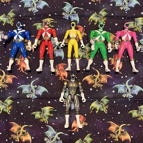 Power Rangers Lightspeed Rescue Figure Lot w Titanium Ranger Vintage 1999 Bandai