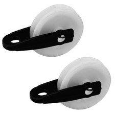 2Pcs Nylon Clothesline Pulley,Outdoor Rope Pulley Kit for Drying Lines