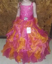 Pink And Orange Pageant Dress
