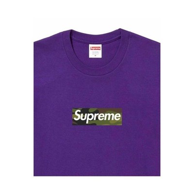 New Supreme Box Logo Tee🔥FW23T57 Men's Size Large, Purple Camo