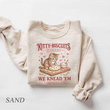 Funny Cat Valentine Sweatshirt Cute Cozy Cat Lover