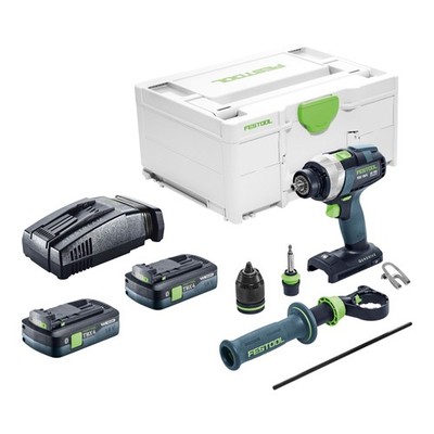 Festool TDC 18/4-Basic Bohrschrauber 18 V 75 Nm + 2x Akku 4,0 Ah + Schnelllader