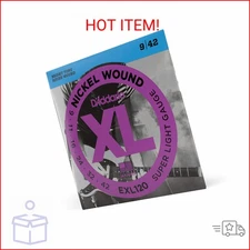 D'Addario Guitar Strings - XL Nickel Electric Guitar Strings - EXL120 - Perfect 