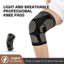 2x Copper Knee Sleeves Silver Compression Brace Support Sport Joint Injury Pain