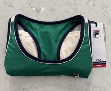 FILA Heritage Racerback Tennis Shirt Tank 70 Sz XS 50 UPF New Green/Multi UV
