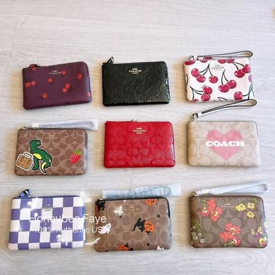 NWT Coach Corner Zip Wristlet CV418/CM866/CR813/CR814/CW856/CZ451