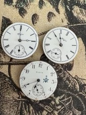 Antique Pocket Watch Elgin lot of 3 In working order different Grades