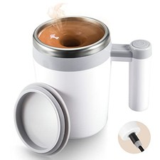 Self Stirring Coffee Mug: Rechargeable Automatic Self Stirring Mug with Gray