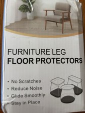 24 PC Chair Leg Floor Protectors Silicone Felt Furniture Pads Caps Fit to 1-5/16