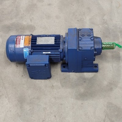 Sew Eurodrive R47DRE80M4BE1HF/ES7C Gearmotor, In:1740, Out:31, 1HP, Ratio:56.73,